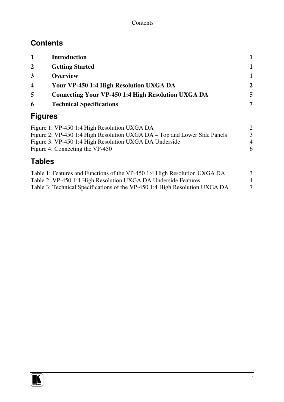 Kramer Electronics VP-450 User Manual | Page 2 / 12
