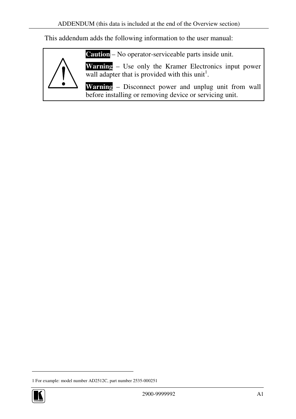Kramer Electronics VP-450 User Manual | Page 3 / 12