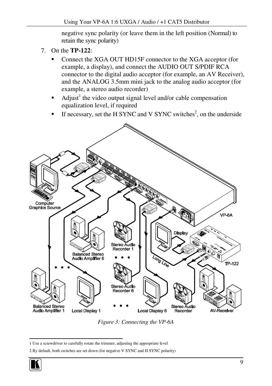 Kramer Electronics VP-6A User Manual | Page 11 / 15