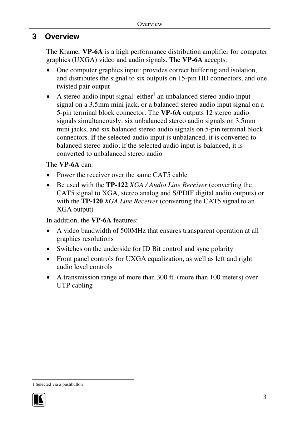 Kramer Electronics VP-6A User Manual | Page 5 / 15