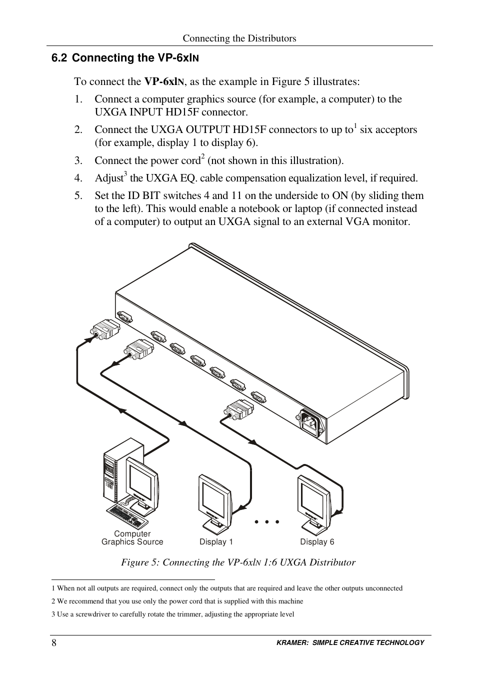 Kramer Electronics VP-6xln User Manual | Page 10 / 13