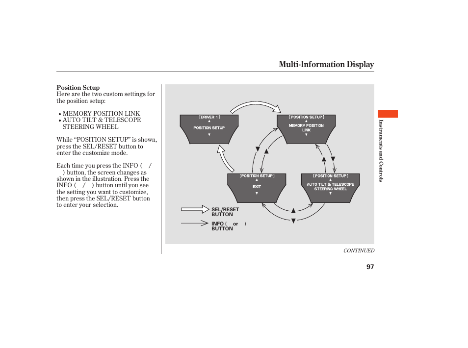 Multi-information display | Acura 2008 MDX User Manual | Page 103 / 490