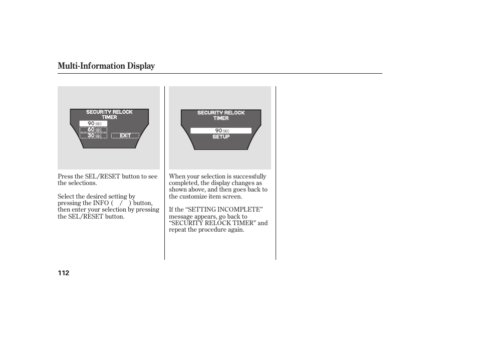 Multi-information display | Acura 2008 MDX User Manual | Page 118 / 490