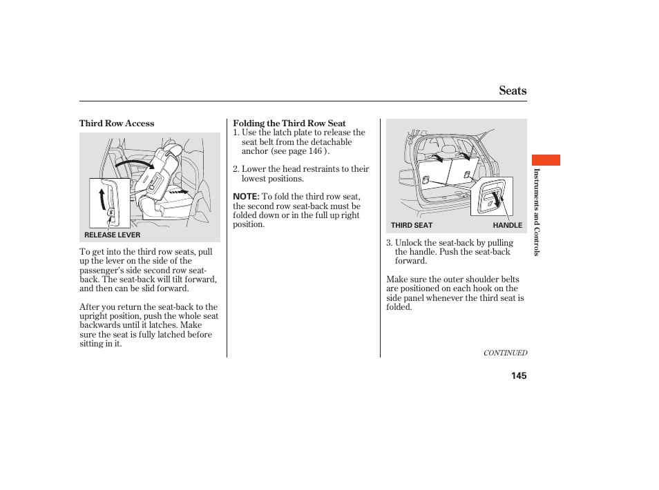 Seats | Acura 2008 MDX User Manual | Page 151 / 490