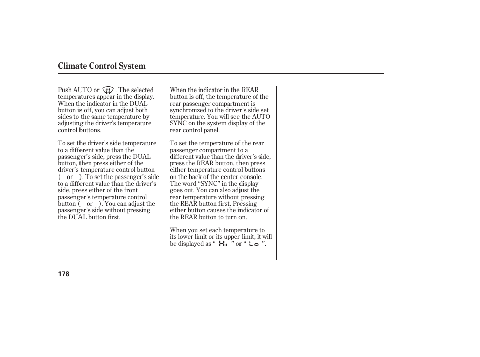 Climate control system | Acura 2008 MDX User Manual | Page 184 / 490