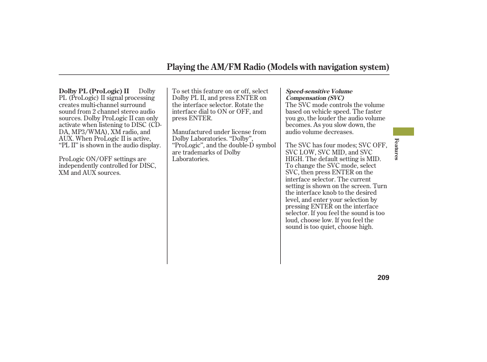Acura 2008 MDX User Manual | Page 215 / 490