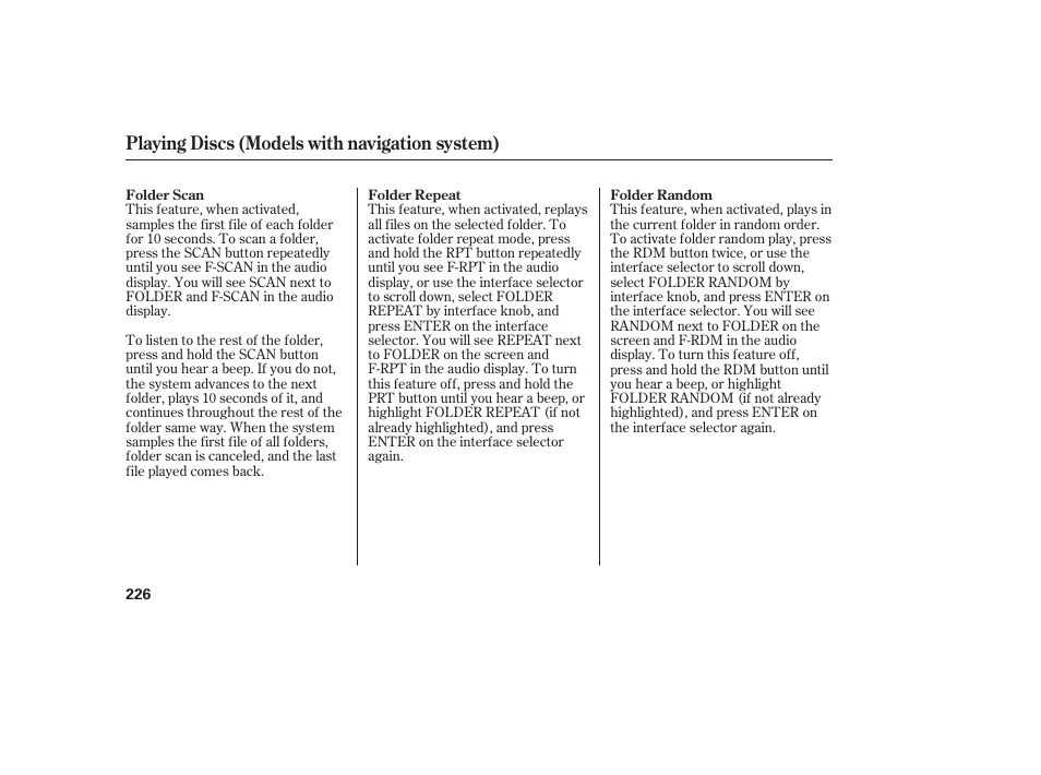 Playing discs (models with navigation system) | Acura 2008 MDX User Manual | Page 232 / 490