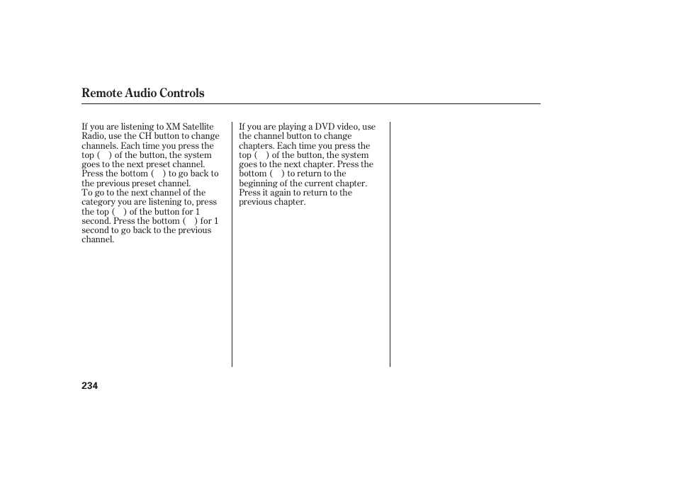 Remote audio controls | Acura 2008 MDX User Manual | Page 240 / 490