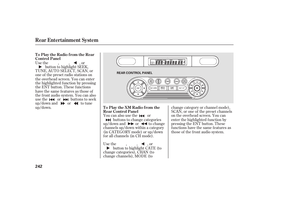 Rear entertainment system | Acura 2008 MDX User Manual | Page 248 / 490