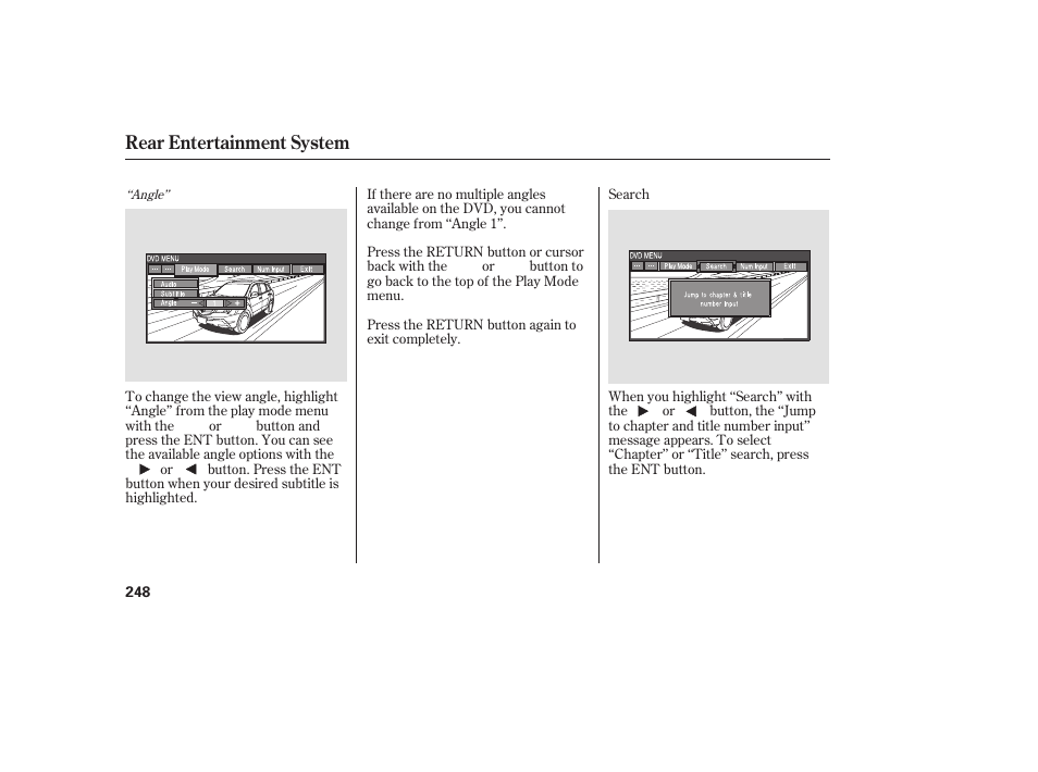 Rear entertainment system | Acura 2008 MDX User Manual | Page 254 / 490