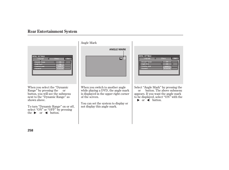 Rear entertainment system | Acura 2008 MDX User Manual | Page 264 / 490