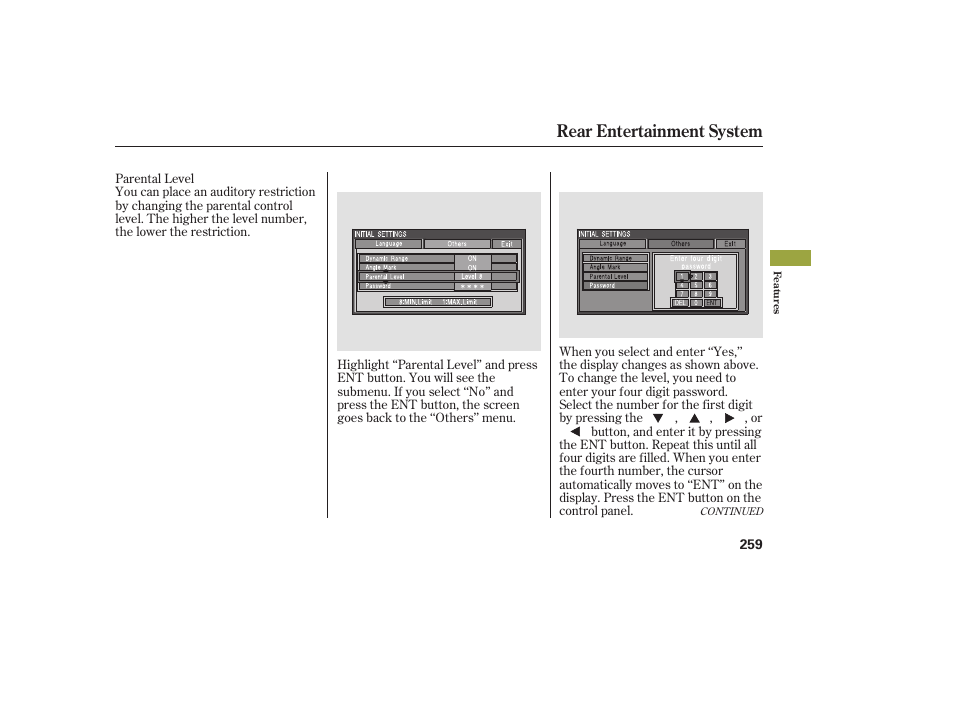 Rear entertainment system | Acura 2008 MDX User Manual | Page 265 / 490