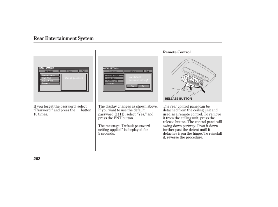 Rear entertainment system | Acura 2008 MDX User Manual | Page 268 / 490