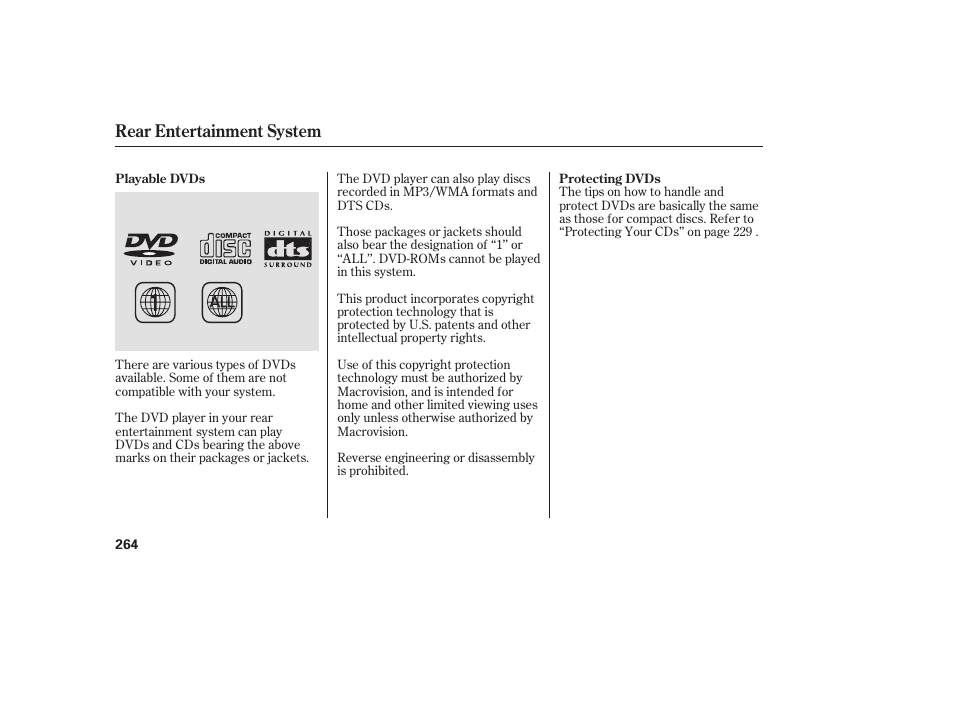 Rear entertainment system | Acura 2008 MDX User Manual | Page 270 / 490