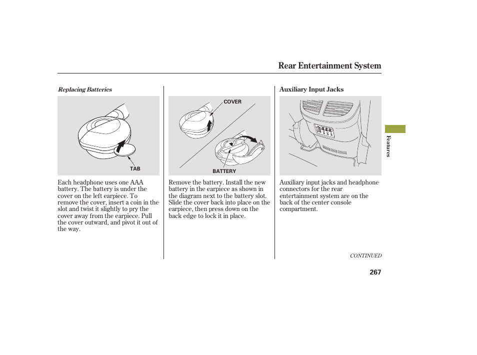 Rear entertainment system | Acura 2008 MDX User Manual | Page 273 / 490