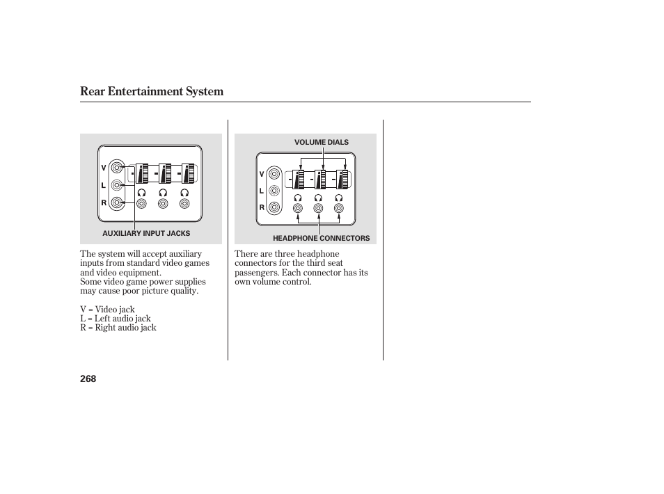 Rear entertainment system | Acura 2008 MDX User Manual | Page 274 / 490