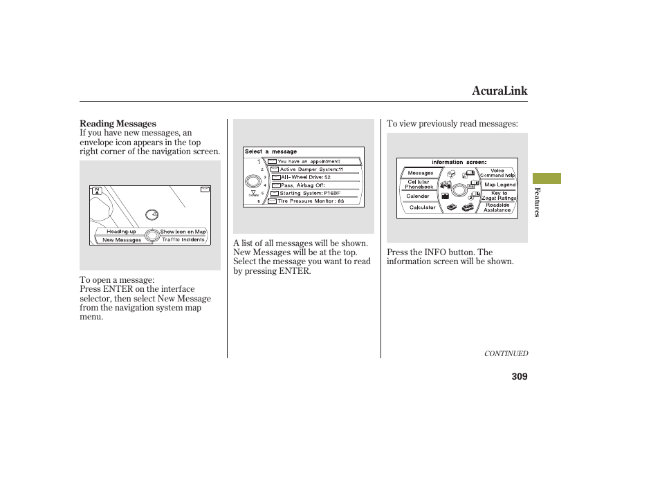 Acuralink | Acura 2008 MDX User Manual | Page 315 / 490