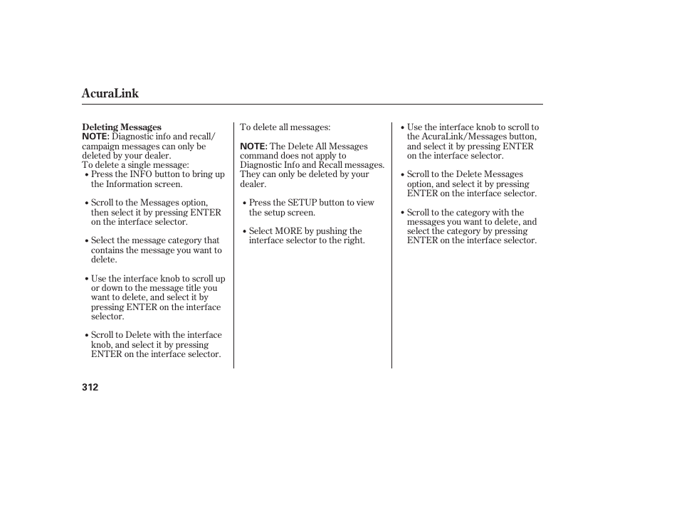 Acuralink | Acura 2008 MDX User Manual | Page 318 / 490