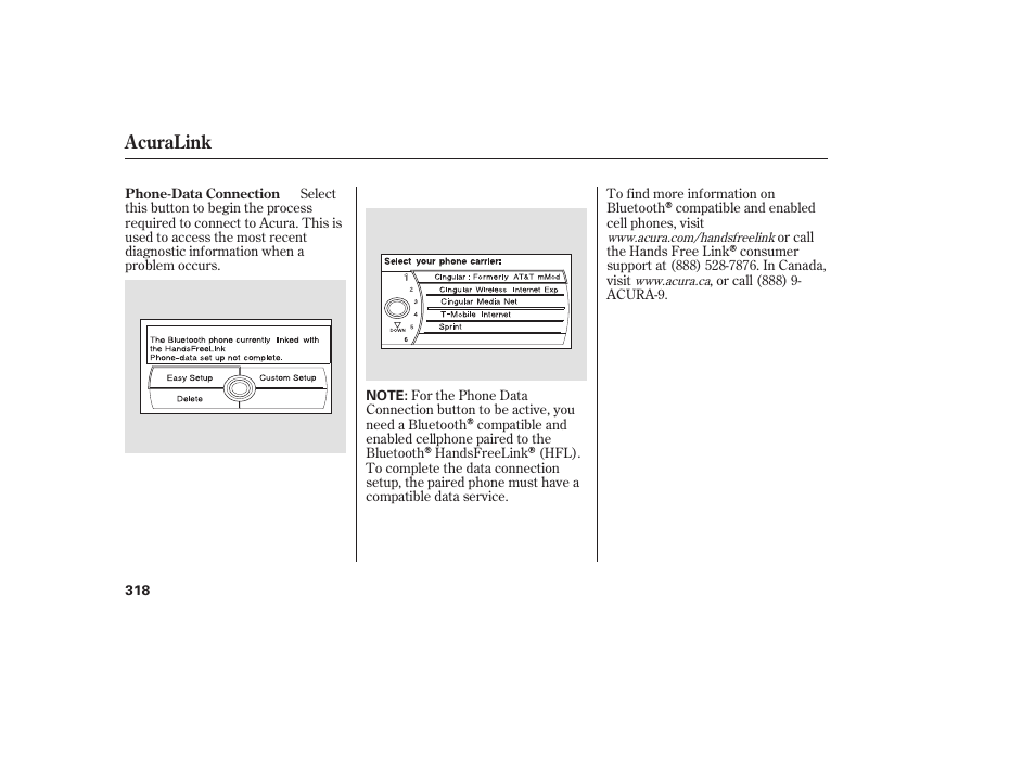 Acuralink | Acura 2008 MDX User Manual | Page 324 / 490