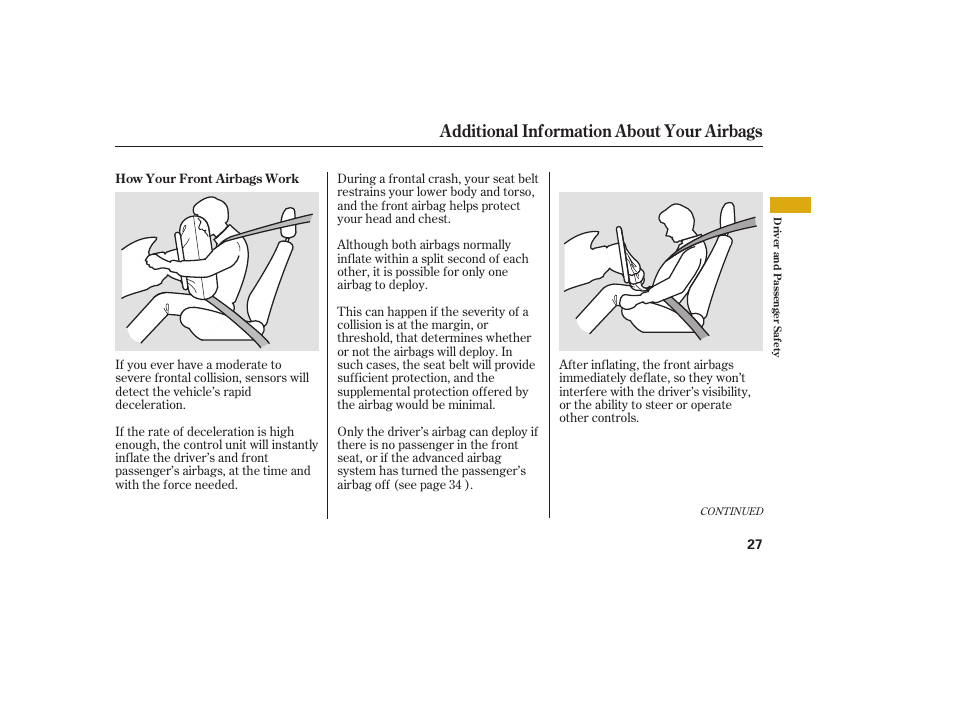 Additional information about your airbags | Acura 2008 MDX User Manual | Page 33 / 490
