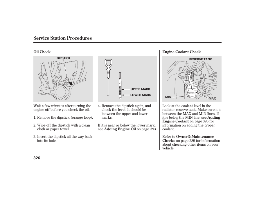 Service station procedures | Acura 2008 MDX User Manual | Page 332 / 490