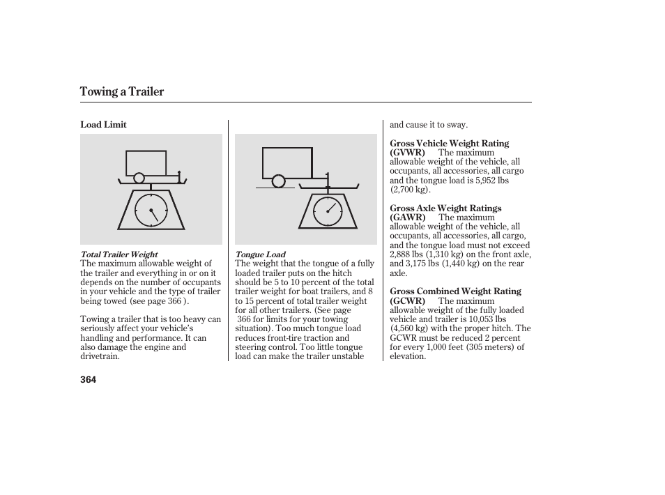 Towing a trailer | Acura 2008 MDX User Manual | Page 370 / 490