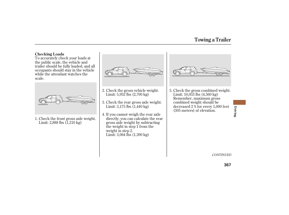 Towing a trailer | Acura 2008 MDX User Manual | Page 373 / 490