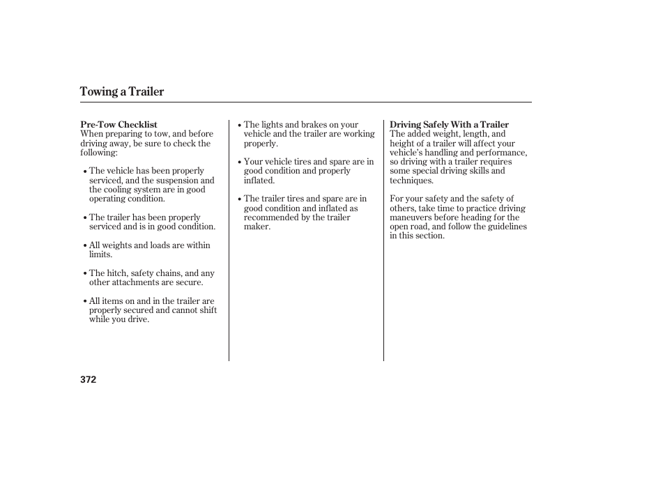 Towing a trailer | Acura 2008 MDX User Manual | Page 378 / 490