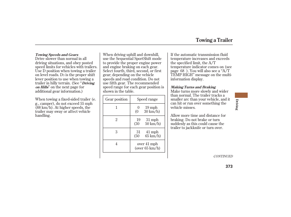 Towing a trailer | Acura 2008 MDX User Manual | Page 379 / 490