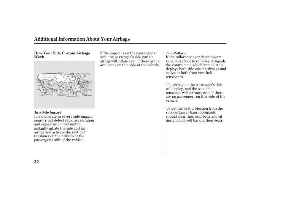 Additional information about your airbags | Acura 2008 MDX User Manual | Page 38 / 490