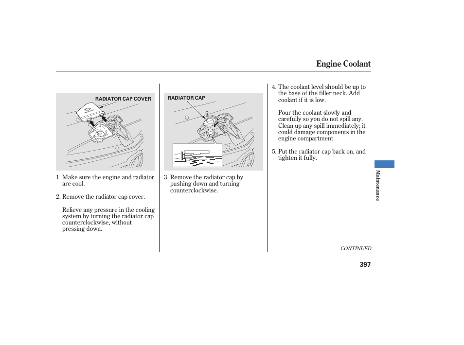 Engine coolant | Acura 2008 MDX User Manual | Page 403 / 490