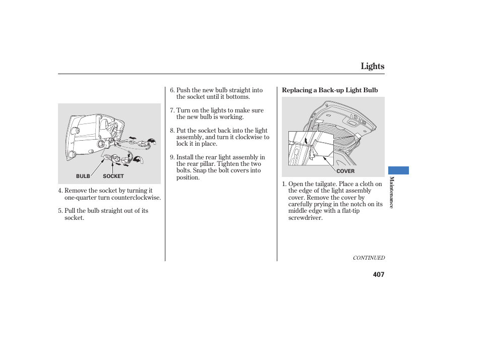 Lights | Acura 2008 MDX User Manual | Page 413 / 490