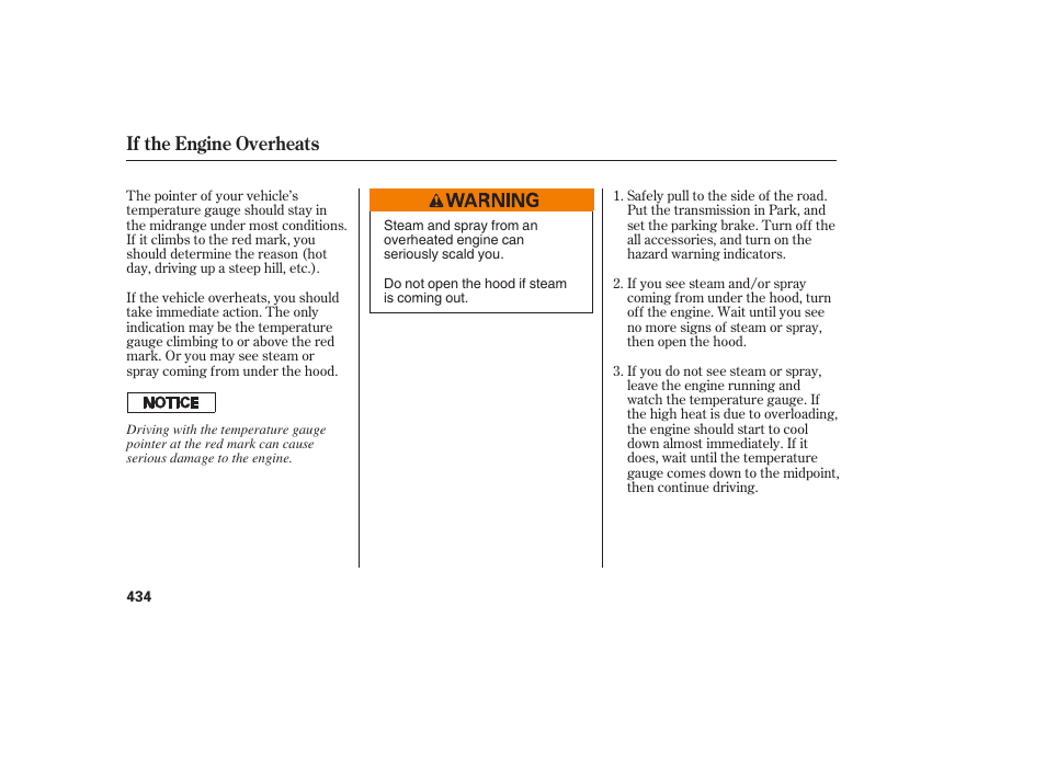 If the engine overheats | Acura 2008 MDX User Manual | Page 440 / 490