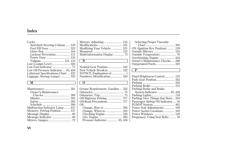 Index | Acura 2008 MDX User Manual | Page 482 / 490