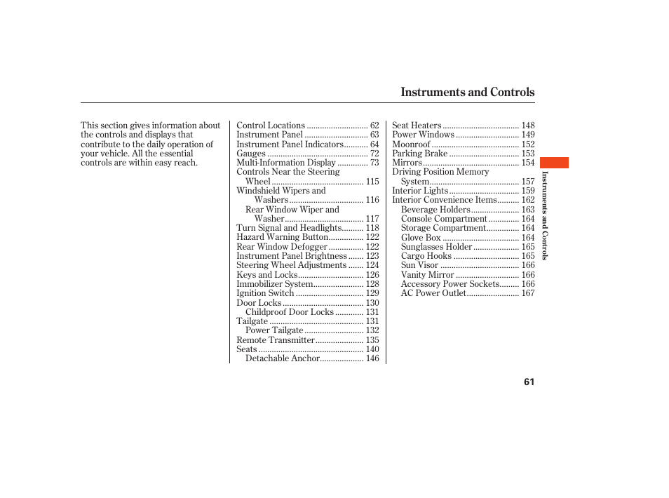 Instruments and controls | Acura 2008 MDX User Manual | Page 67 / 490