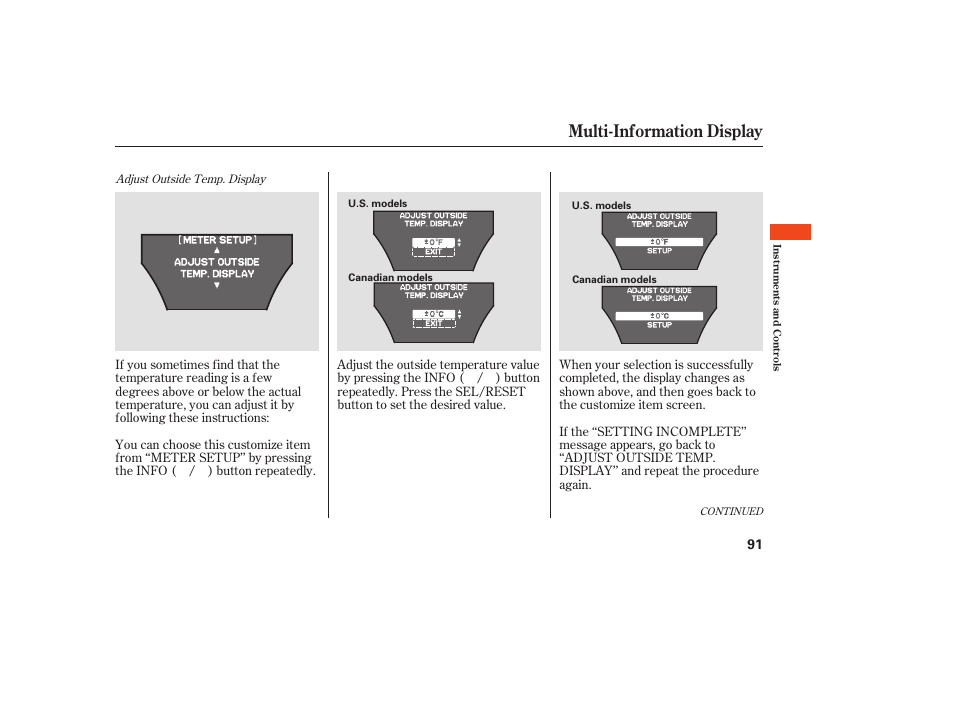 Multi-information display | Acura 2008 MDX User Manual | Page 97 / 490