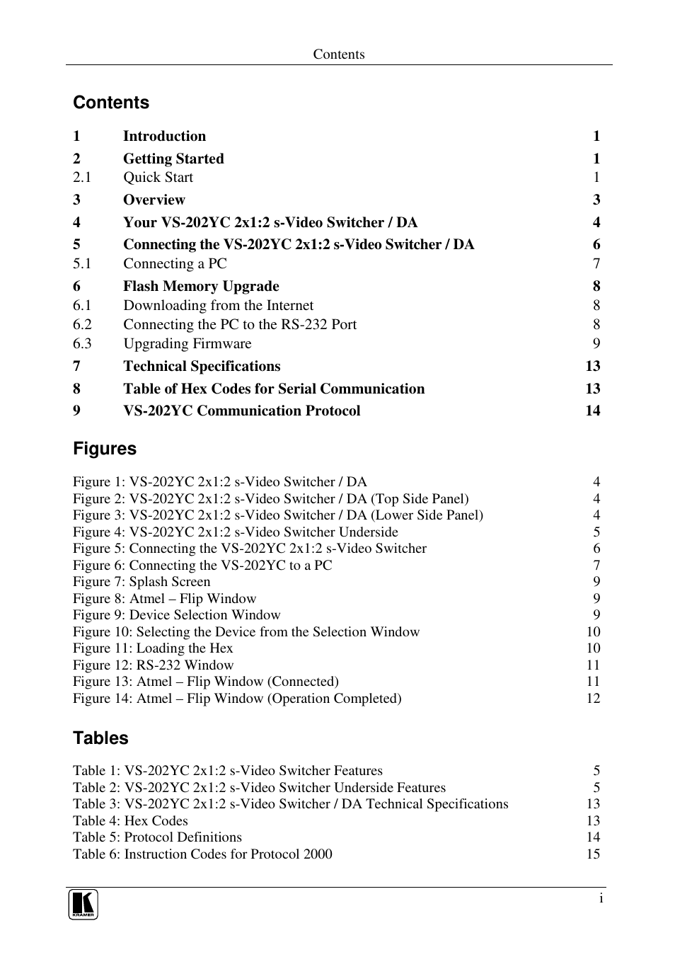 Kramer Electronics VS-202YC User Manual | Page 2 / 23