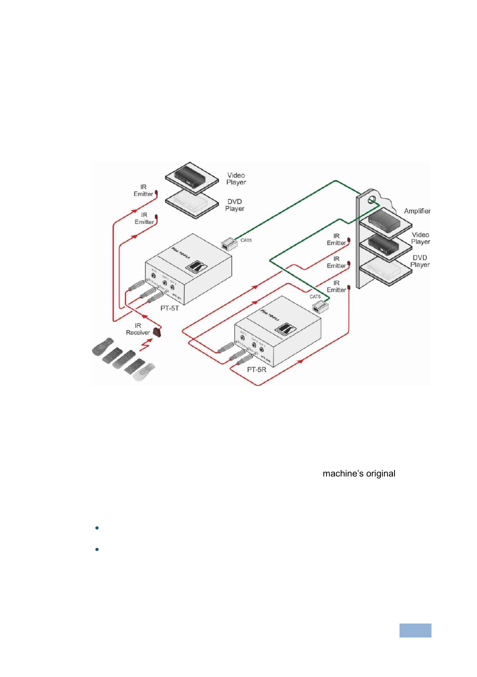 3 using the pt-5t/r ir extender/repeater, Using the pt-5t/r ir extender/repeater, Figure 4: connecting the pt-5t/r | Kramer Electronics PT-5R/T User Manual | Page 10 / 13