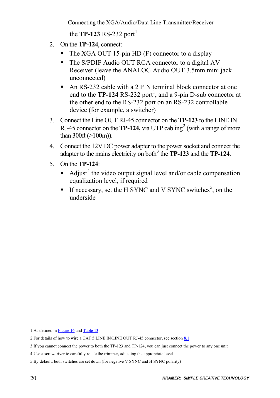 Kramer Electronics TP-124 User Manual | Page 23 / 33