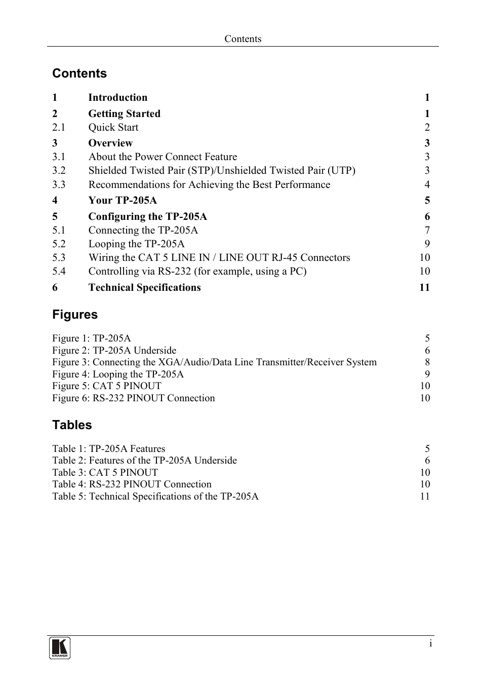 Kramer Electronics TP-205A User Manual | Page 2 / 15