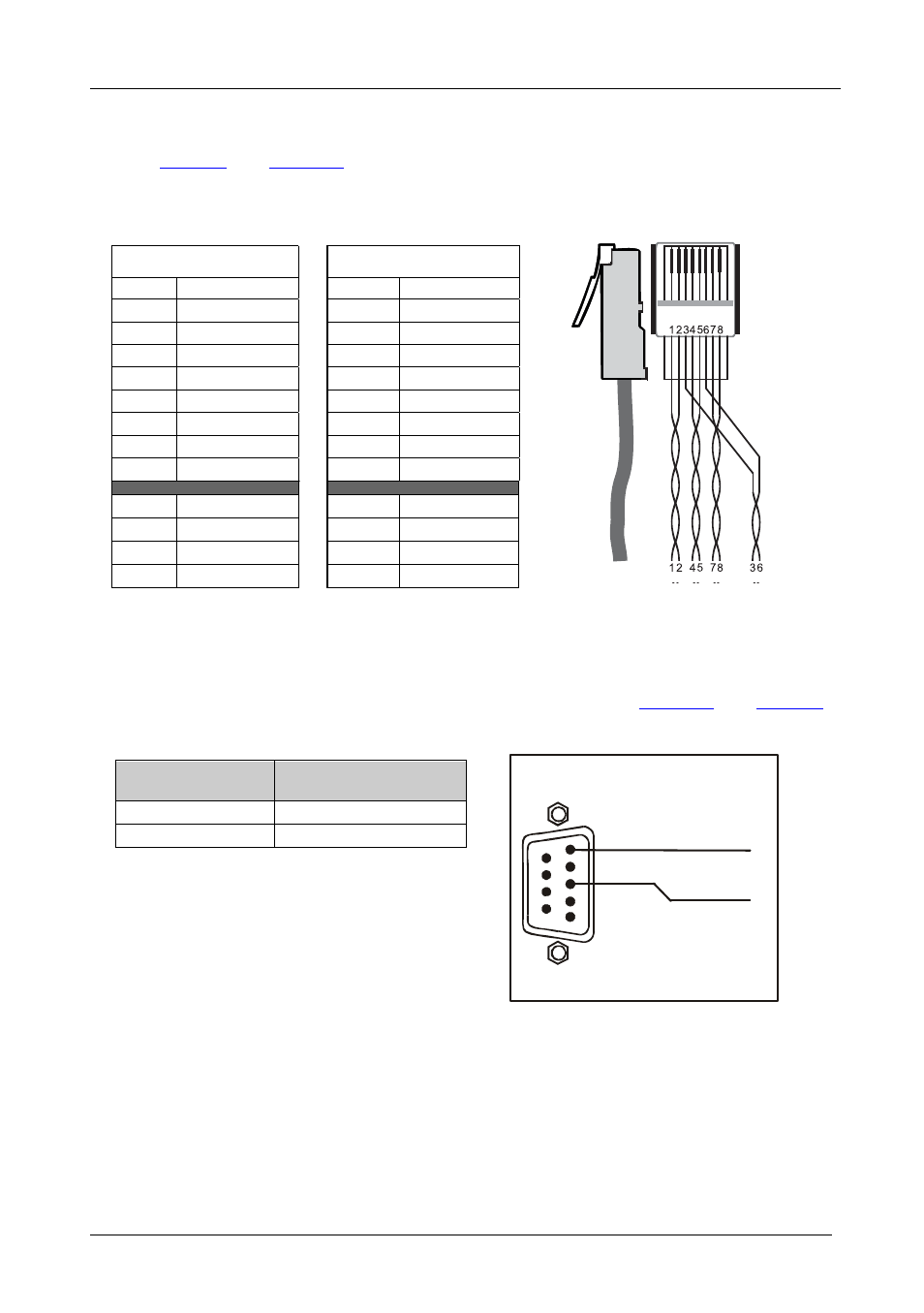 4 wiring the rs-232 connector, Wiring the rs-232 connector, Figure 5: cat 5 pinout | Figure 6: rs-232 pinout connection, Table 3: cat 5 pinout, Table 4: rs-232 pinout connection, Table 3: cat 5 pinout figure 5: cat 5 pinout | Kramer Electronics TP-305A User Manual | Page 12 / 15