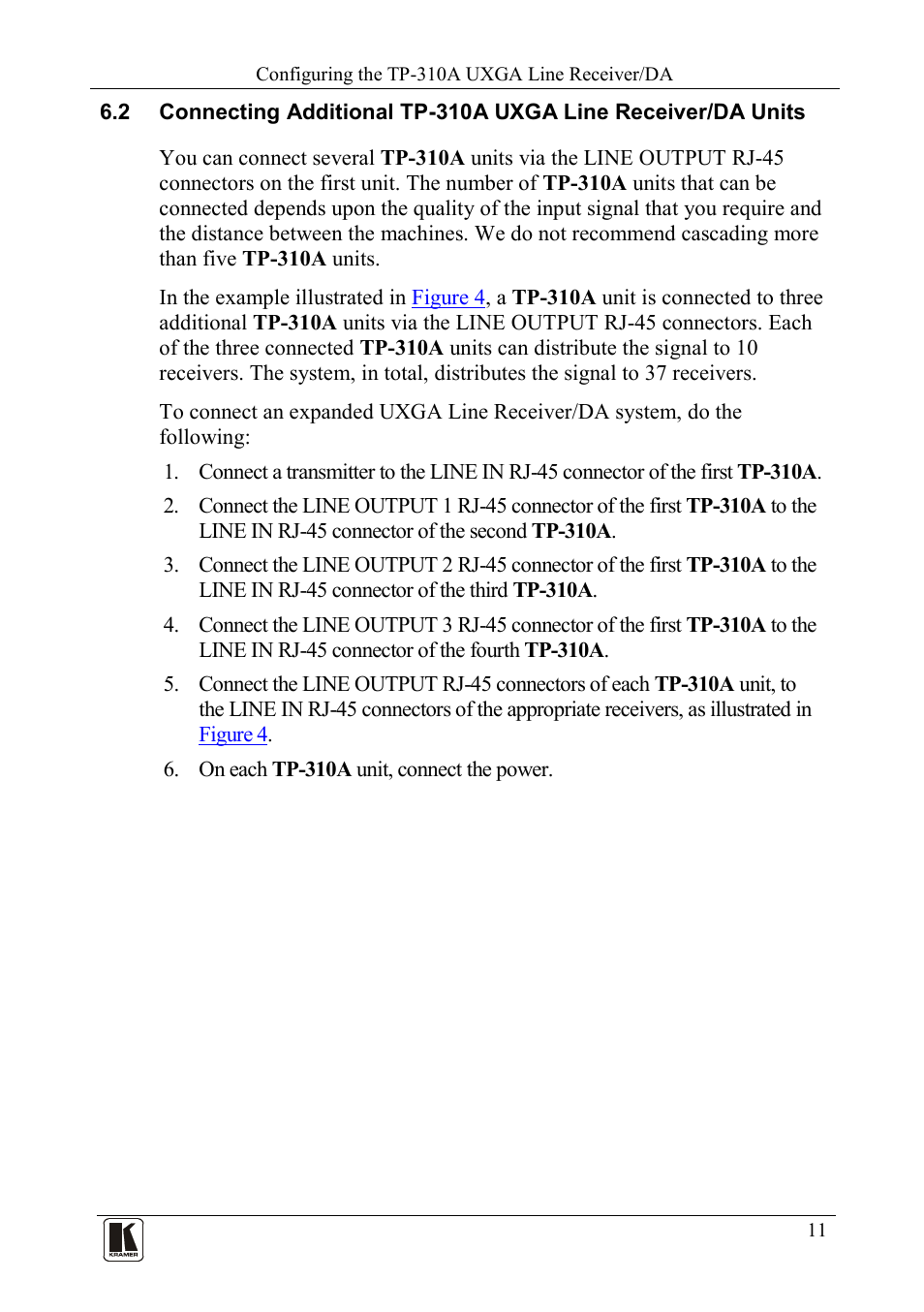 Kramer Electronics TP-310A User Manual | Page 13 / 18