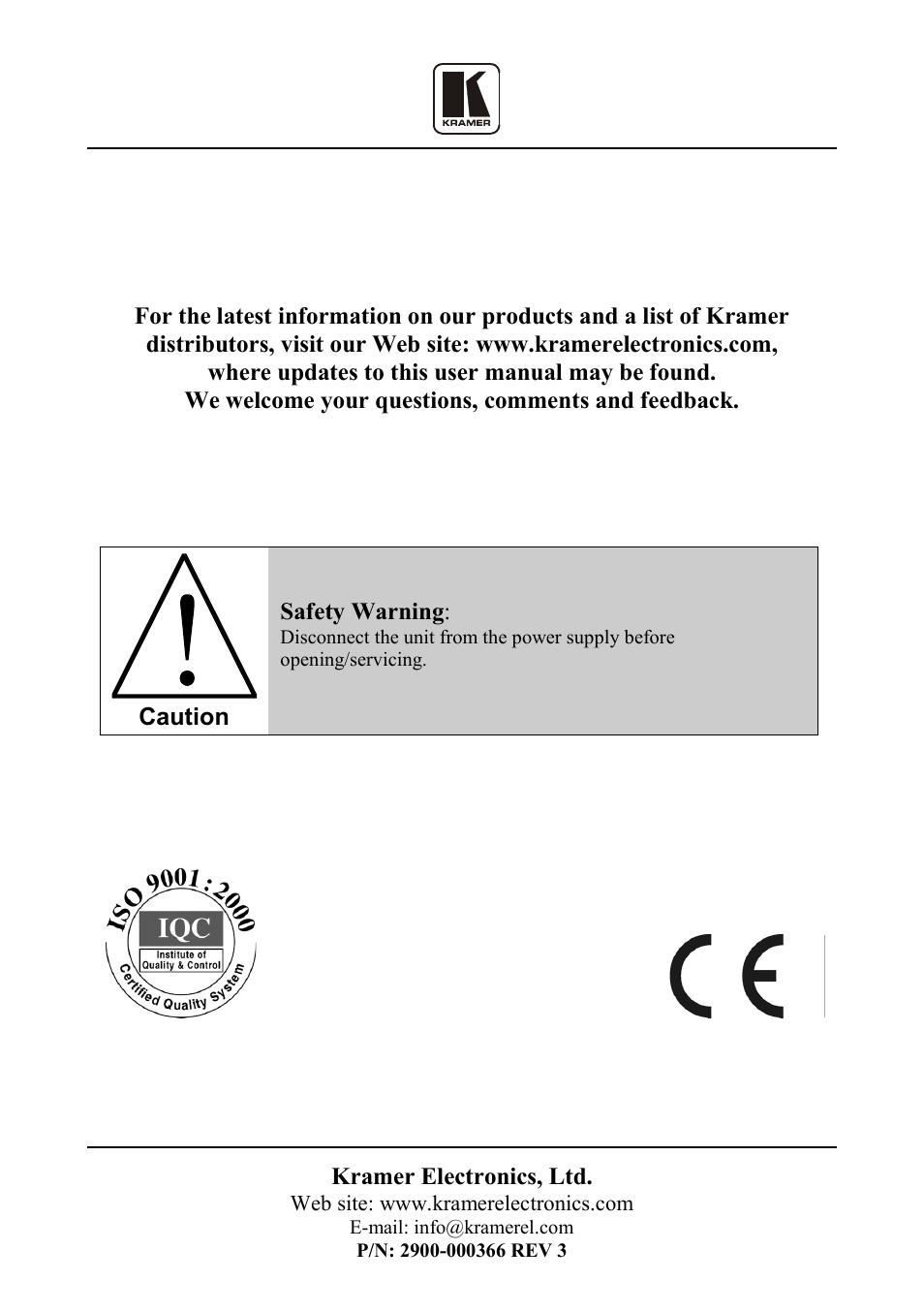 Kramer Electronics TP-310A User Manual | Page 18 / 18