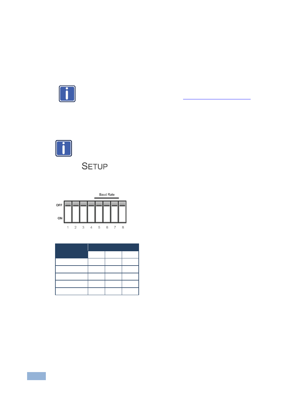1 eth configuration, 2 setting the rs-232/rs-485 baud rate dip-switches, Setting the rs-232/rs-485 baud rate dip-switches | Figure 13: tp-410 baud rate dip-switches | Kramer Electronics TP-410 User Manual | Page 23 / 34