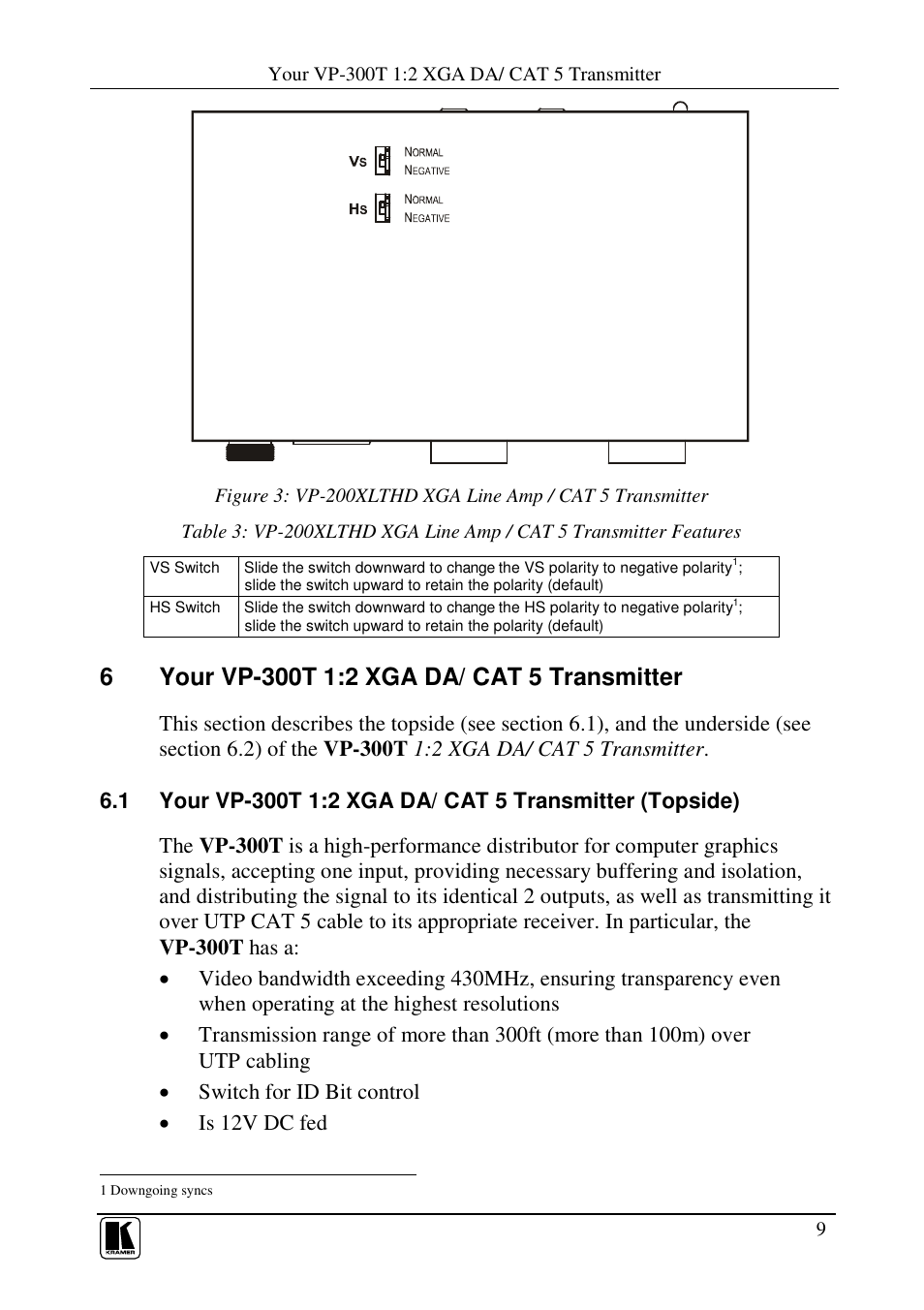 Kramer Electronics VP-300T User Manual | Page 12 / 31