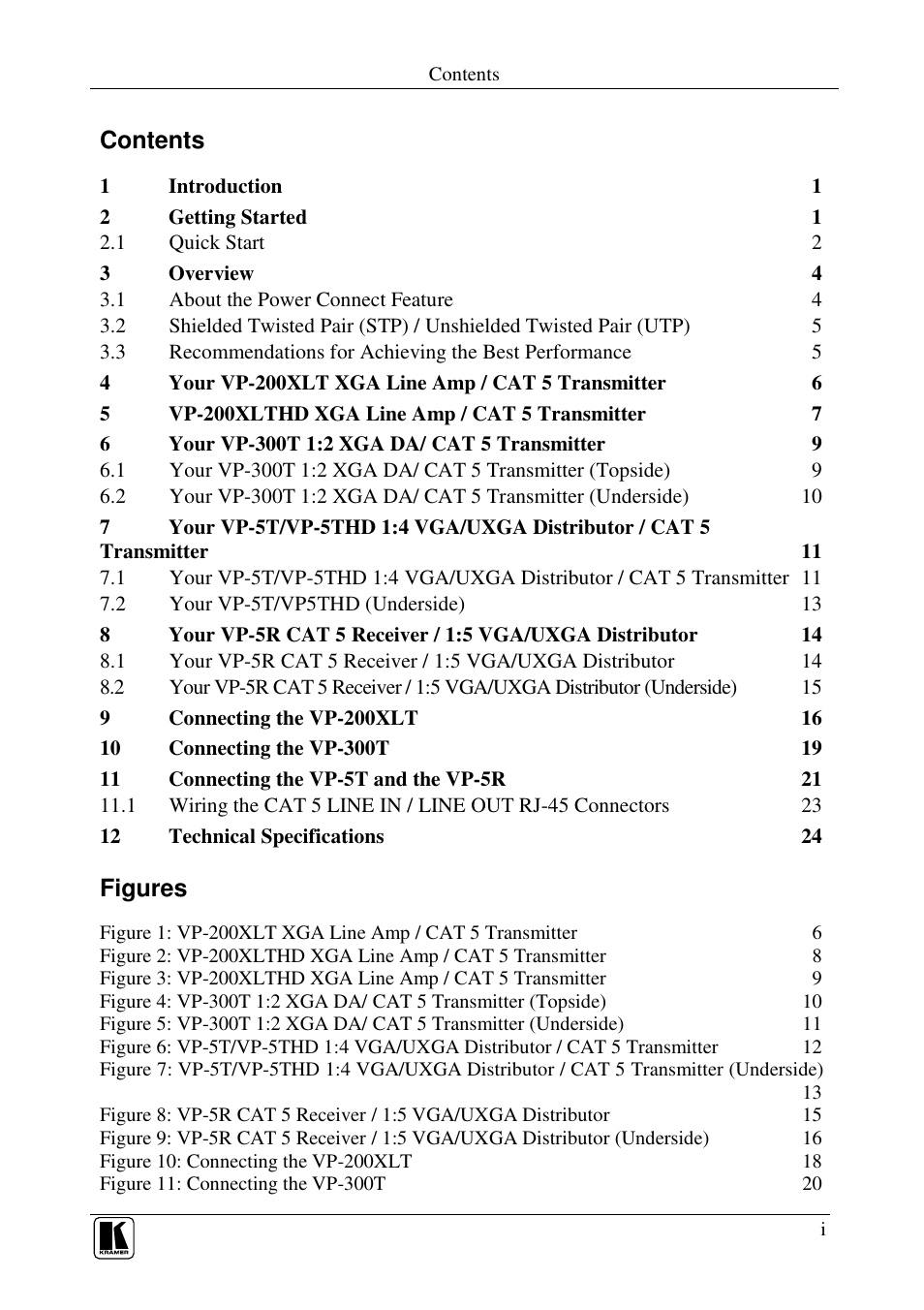 Kramer Electronics VP-300T User Manual | Page 2 / 31