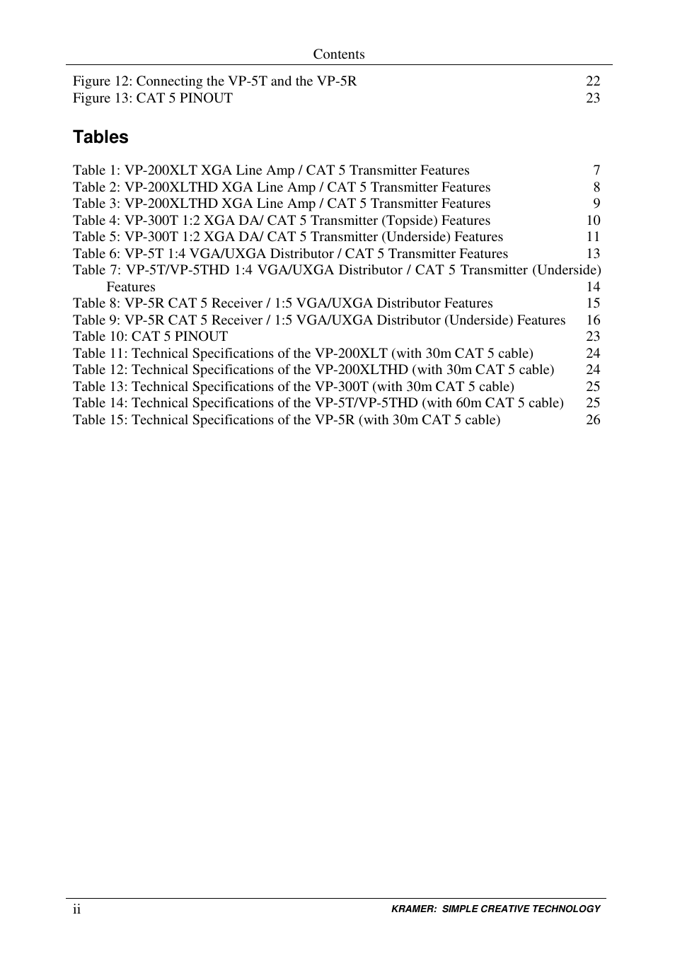 Kramer Electronics VP-300T User Manual | Page 3 / 31