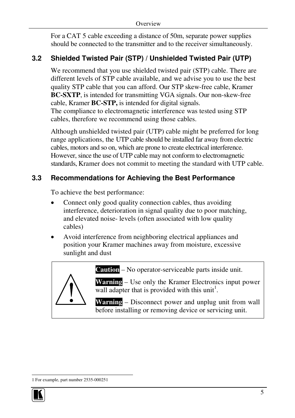 Kramer Electronics VP-300T User Manual | Page 8 / 31