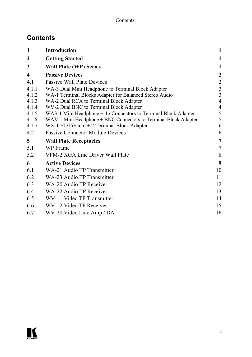 Kramer Electronics VPM-2 User Manual | Page 3 / 42