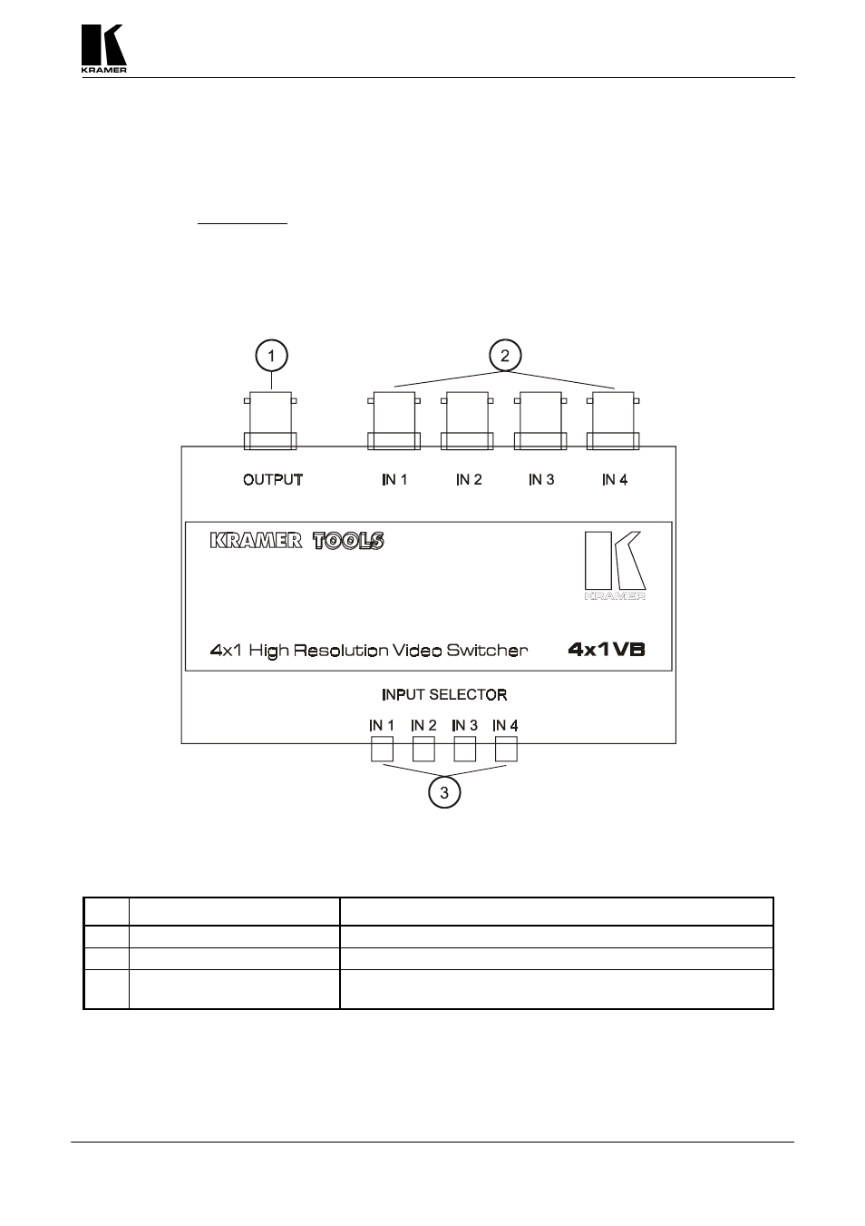 Kramer Electronics 4x1S User Manual | Page 8 / 15